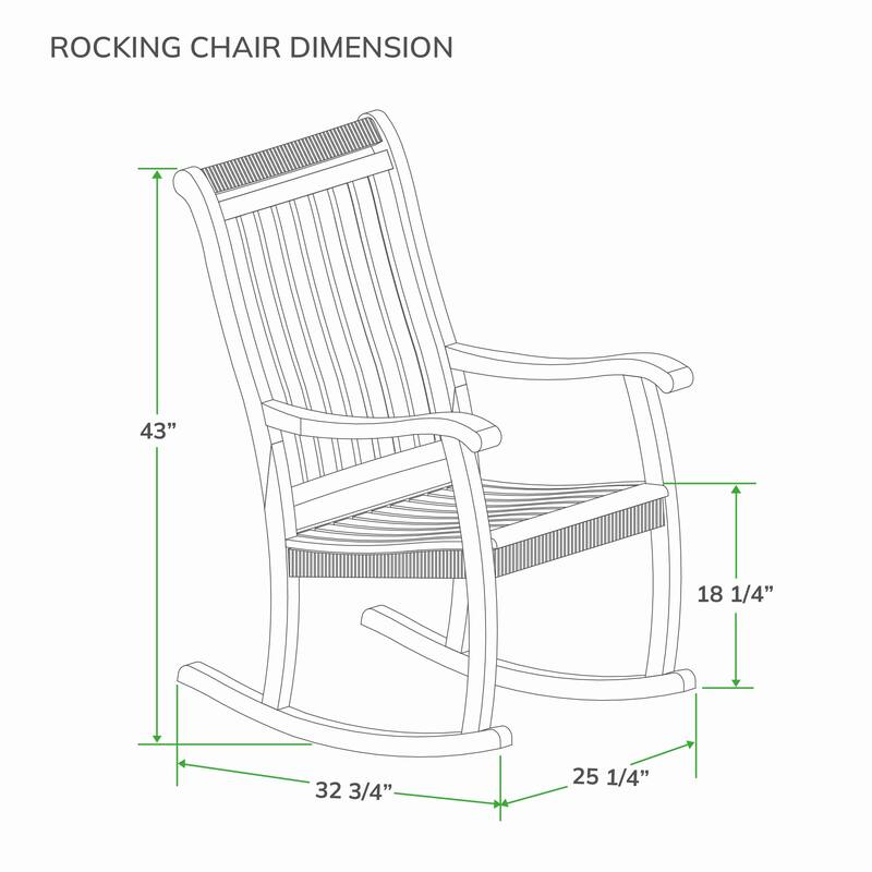 Cambridge Casual Marrakesh 3-piece Teak Wood Outdoor Rocking chair set
