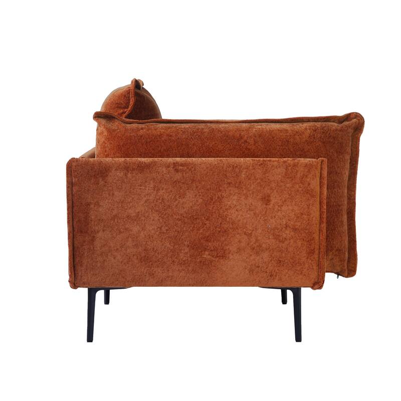 Living Room Furniture Loveseat for Small Space, Velvet Sectional Sofa Deep Seat Upholstered Cloud Modular Couch - Loveaseat
