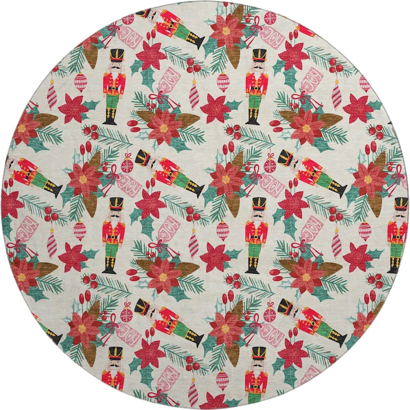 Premium Washable Super Soft Holiday Nutcracker Mayfield Rug