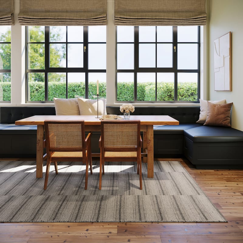 Nate Berkus Mateo Striped Wool Cozy Area Rug