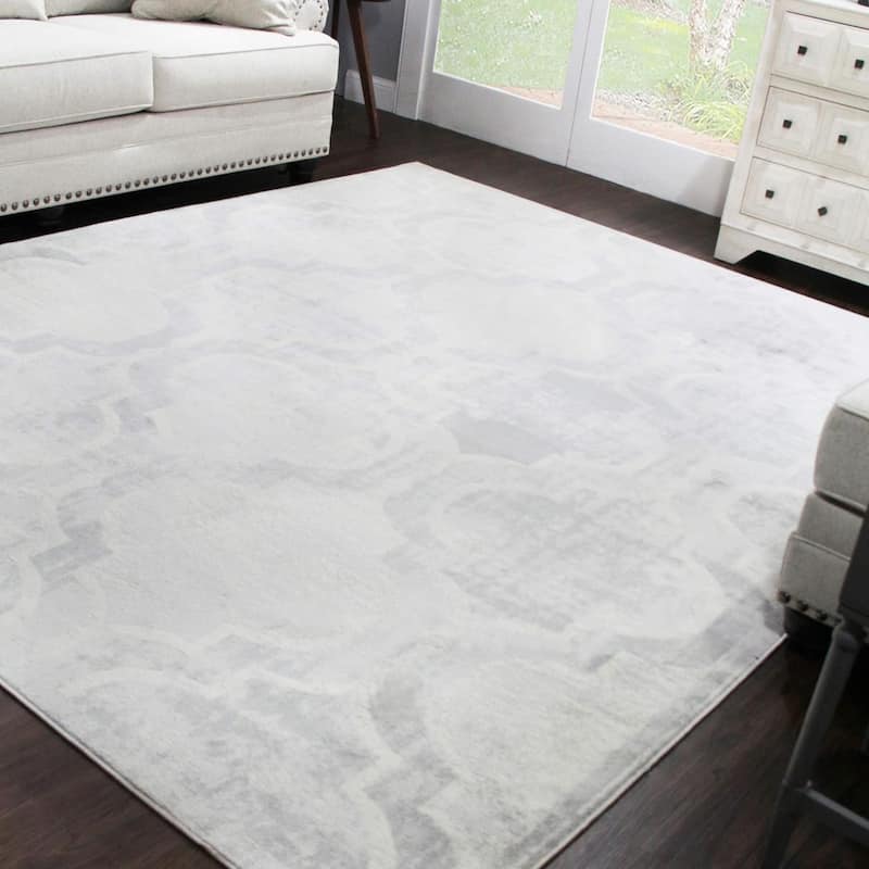 Superior Viking Contemporary Geometric Trellis Indoor Runner or Area Rug