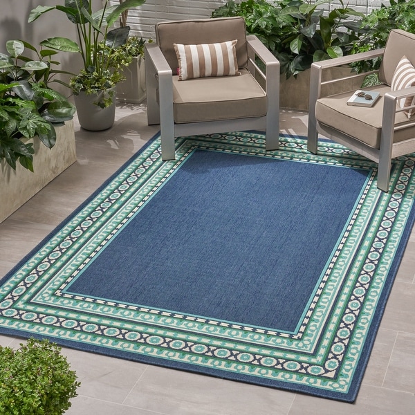 Remington Indoor/ Outdoor Border Area Rug by Christopher Knight Home. Opens flyout.