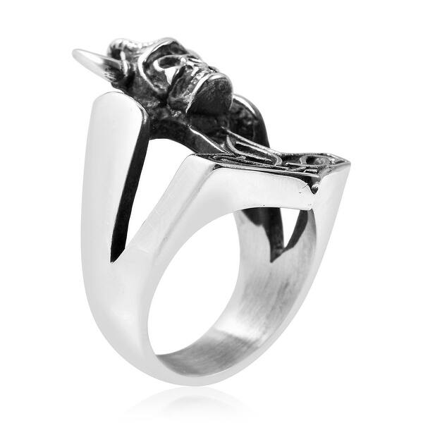 Diamond Skull Engagement Ring Nautical Anchor Wedding Band Matching Couple Rings Ebay