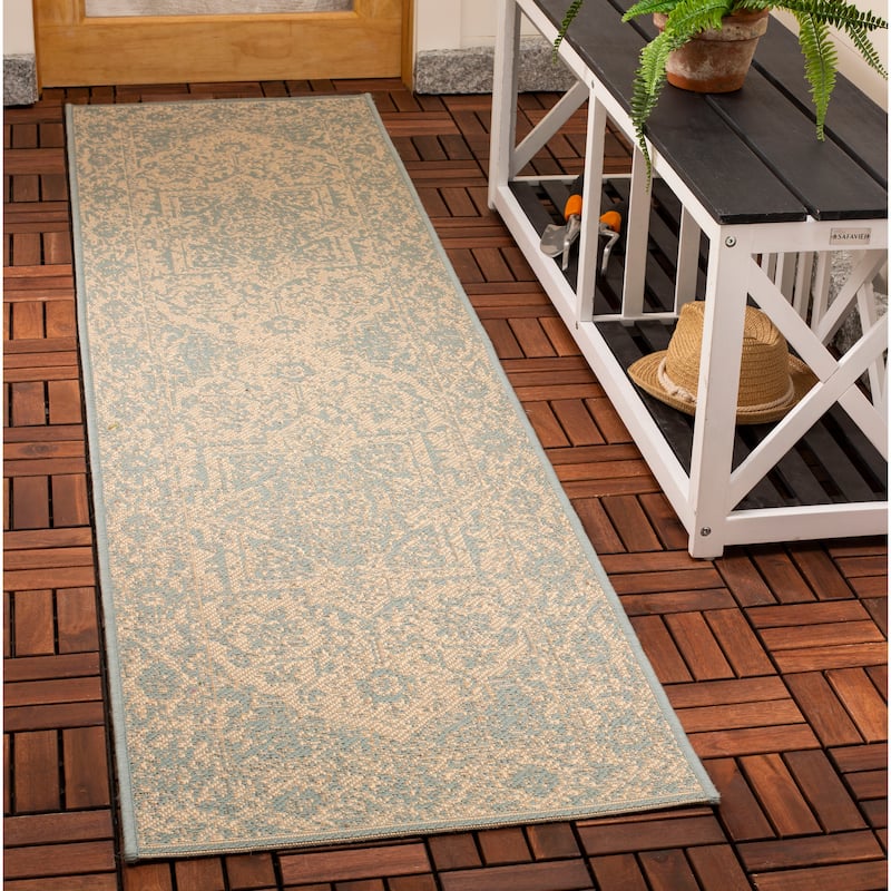 SAFAVIEH Beach House Pouline Indoor/ Outdoor Waterproof Patio Backyard Rug