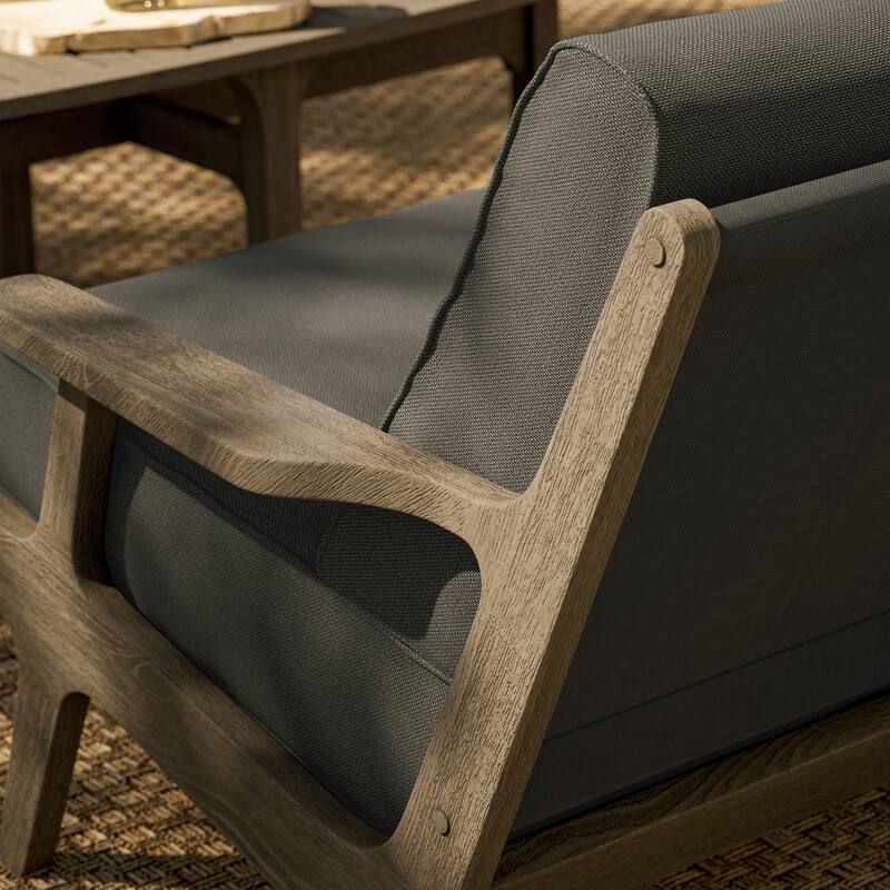 Saratoga Outdoor Patio Teak Wood Loveseat