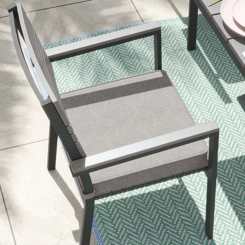 Corvus Orville 7-piece Aluminum Outdoor Dining Set with WPC Table Top