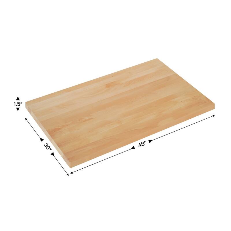 Commercial Solid Wood Tabletop with Support Bars for Indoor Use