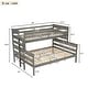 preview thumbnail 16 of 20, Wood Twin over Queen Bunk Bed with Ladder