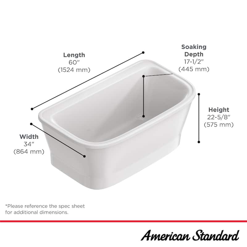 American Standard 2967.004 Aspirations 60" Free Standing Acrylic /
