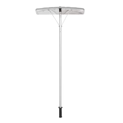 Snow Shovel Roof Rake Extension Poly Blade Adjustable Telescoping Handle(20FT) - 20FT