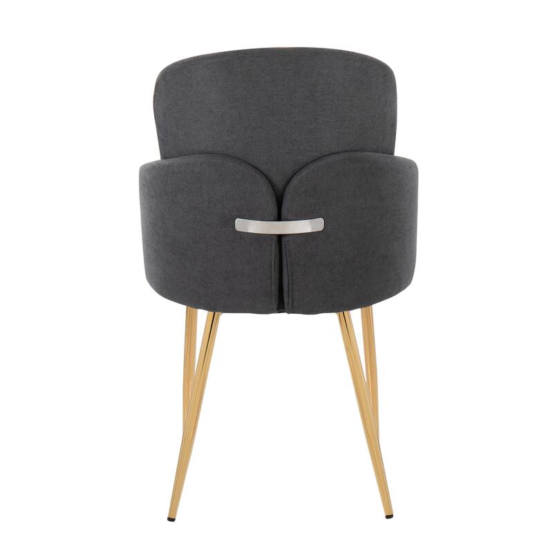 Silver Orchid Dahlia Dining Chair with Metal Legs (Set of 2)