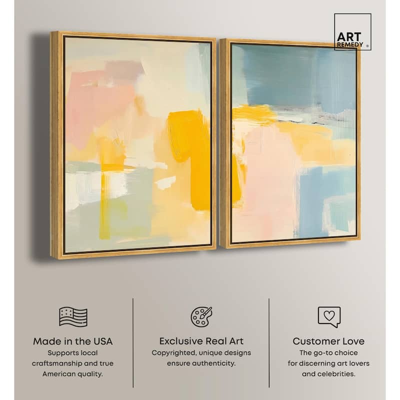 Ocean of Suns II Canvas Set of 2 by Art Remedy