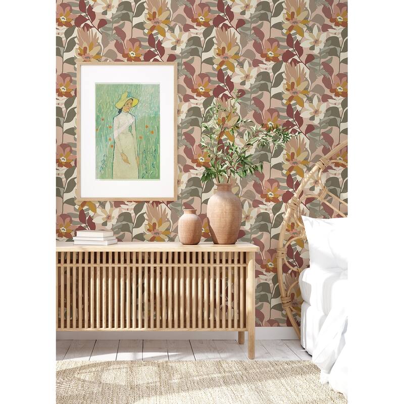 A-Street Prints Koko Rose Floral Wallpaper