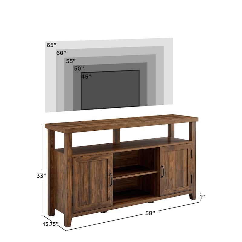 Middlebrook 58-inch Groove Door Highboy TV Stand