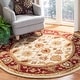 preview thumbnail 10 of 81, SAFAVIEH Handmade Classic Treva Traditional Oriental Wool Rug 3'6" Round - Ivory/Red - Round