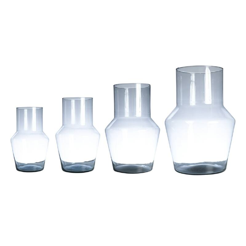 Tall Neck Mouthblown Glass Vase - 11.75" - Clear