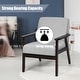 preview thumbnail 45 of 64, Costway Set of 2 Fabric Accent Armchair Solid Wood Upholstered Lounge - See Details