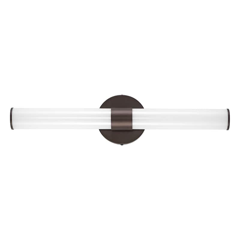 Elyse 20.13" 1-Light Industrial Mid-Century Iron Integrated LED Vanity Light, by JONATHAN Y
