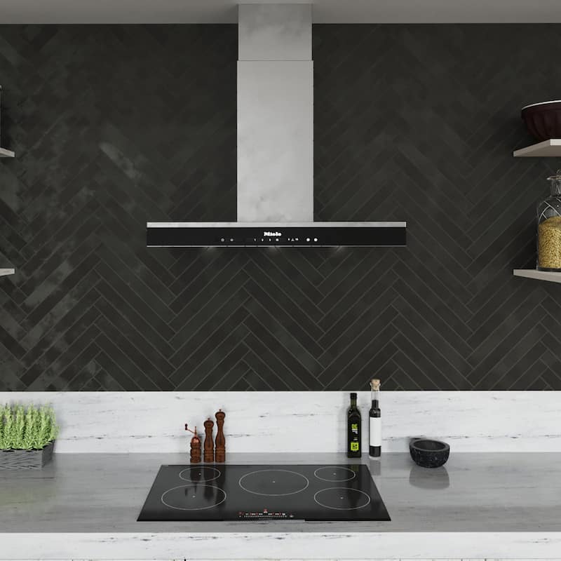 Merola Tile Sedona Charcoal 1-7/8" x 17-3/4" Porcelain Floor and Wall Tile