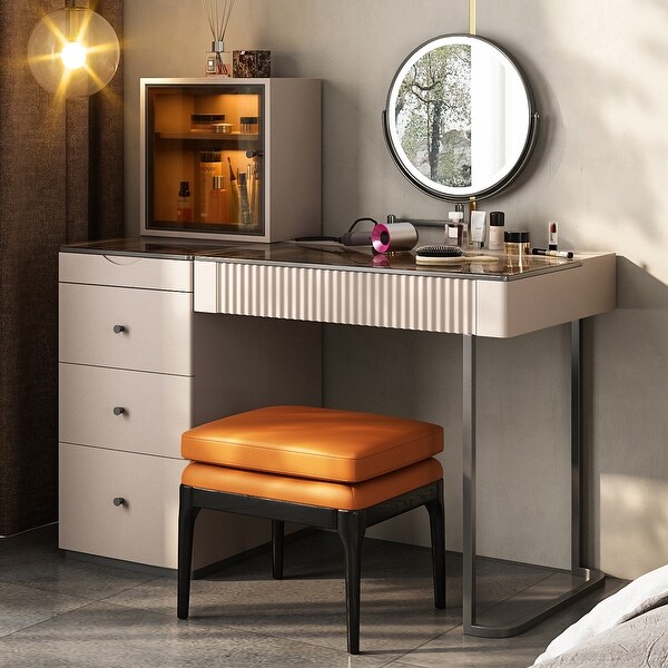 セール特価 Makeup Desk Vanity Desk Bath Bed - Stool and Mirror with ギター