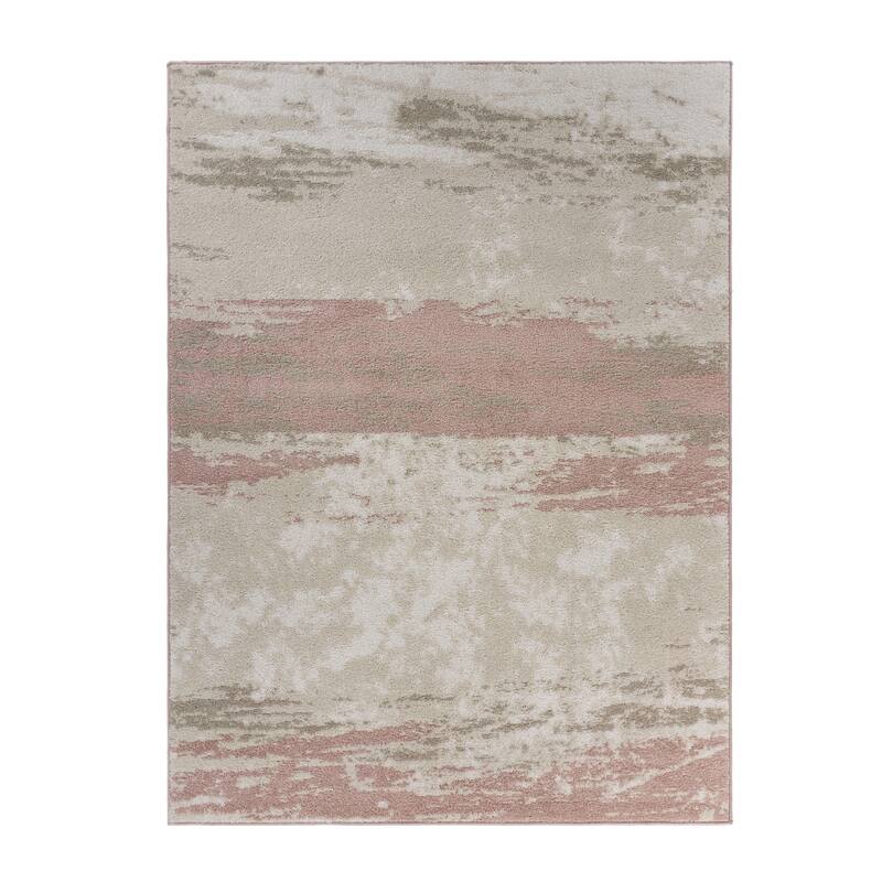 Sevita Ivory/Blush Abstract Area Rug