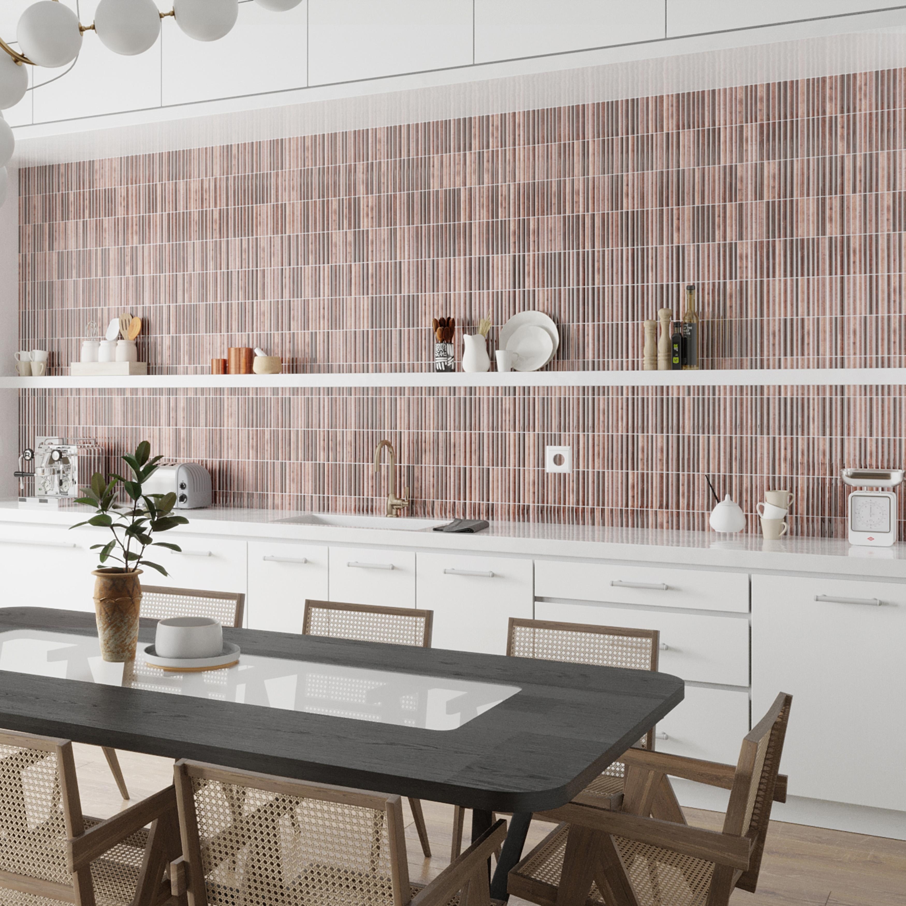 Merola Tile Rubik Garnet 5-7/8" x 11-3/4" Ceramic Wall Tile