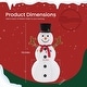 preview thumbnail 11 of 12, 5ft Outdoor Lighted Pop-Up Snowman, Large Outdoor Christmas Decorations w/ 200 LED Lights, Hat, Scarf, Multicolored Lights