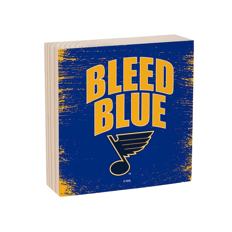 St Louis Blues Wooden Tabletop Mantel Shelf Sign