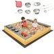 preview thumbnail 1 of 8, Gymax Kids Sandbox Outdoor Wooden Sandpit w/ Bottom Liner Creative Multi