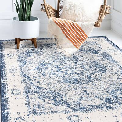 World Rug Gallery Vintage Oriental Distressed Medallion Rug