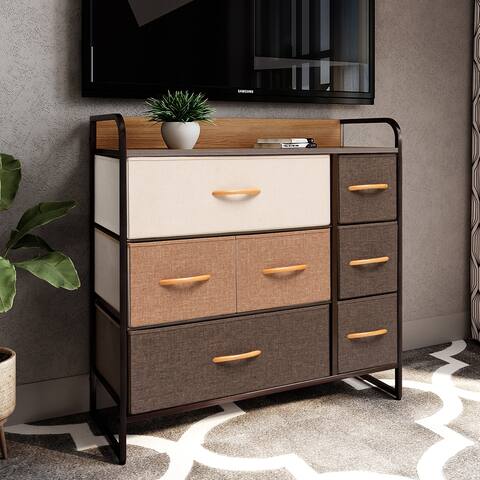 VredHom 7 Drawers Wide Dresser Storage Organizer