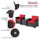 preview thumbnail 79 of 81, Costway 3PCS Patio Rattan Furniture Set Cushioned Conversation Set - See Details