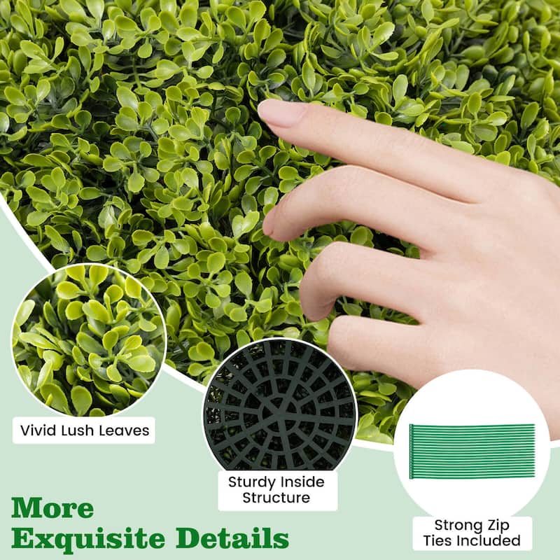Costway 20" Faux Boxwood Balls with Sun-Protective PE Material Mimic - See Details