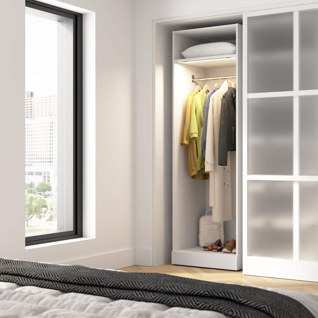 Bestar Florence 25W x 25D Hanging Closet System Tower with LED Light