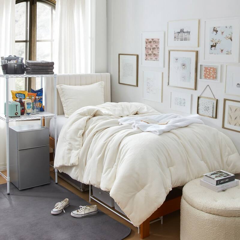 Git Cozy - Coma Inducer® Oversized Comforter Set - Taupe White - Twin XL
