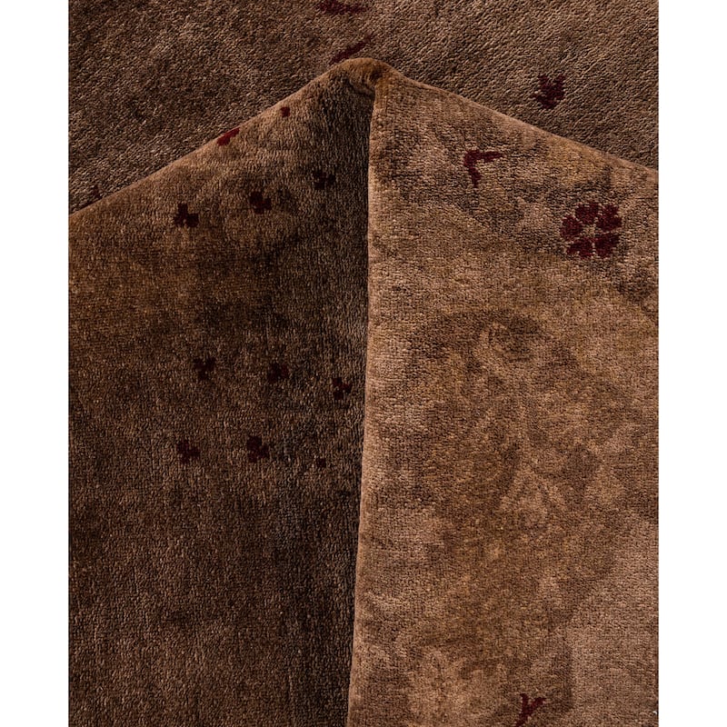 Overdyed One-of-a-Kind Hand-Knotted Area Rug - Brown - 6' 1" x 8' 9"