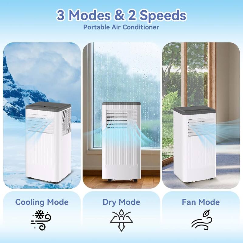 Portable Air Conditioner for Indoor Rooms, 3-In-1 AC Unit for Bedroom