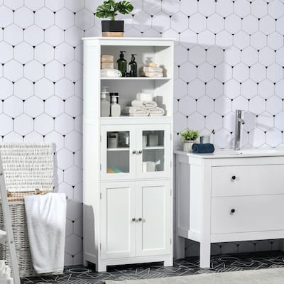 HOMCOM 63" Buffet with Hutch, Kitchen Pantry, Freestanding Storage Cabinet