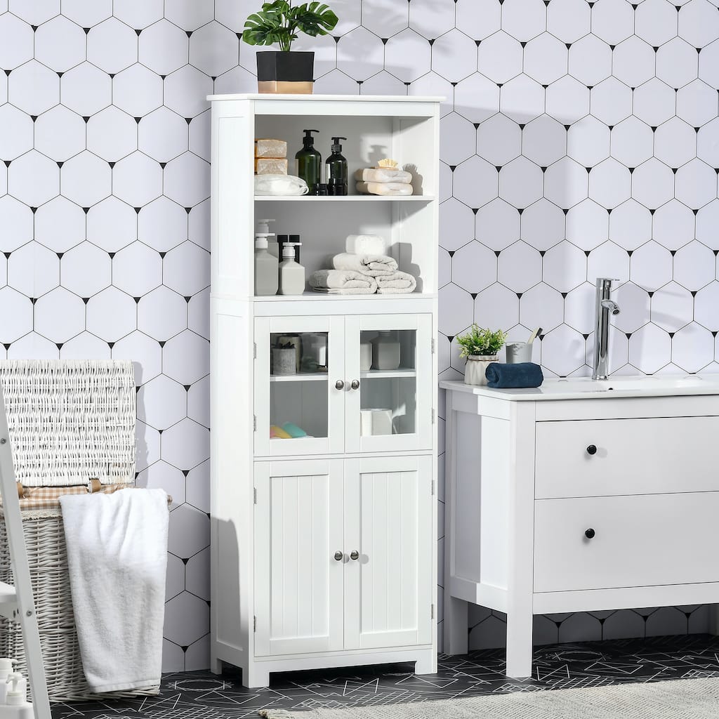HOMCOM 63" Buffet with Hutch, Kitchen Pantry, Freestanding Storage Cabinet