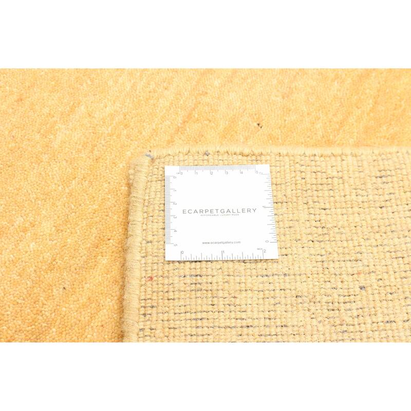 ECARPETGALLERY Hand Loomed Kashkuli Gabbeh Light Gold Wool Rug - 4'8 x 6'5