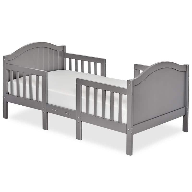 Dream On Me Portland 3 In 1 Convertible Toddler Bed in Steel Grey