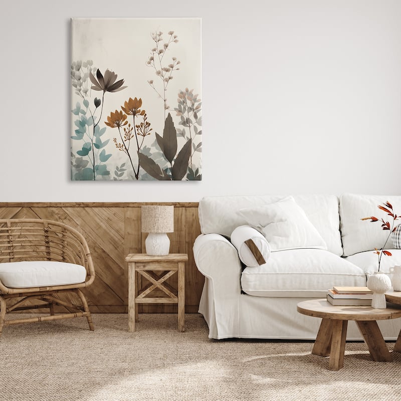 Stupell Soft Beige Botanicals Canvas Wall Art Design by Petals Prints Design