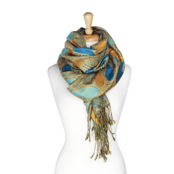 Double Layers Paisley Pashmina Shawl Scarf Stole