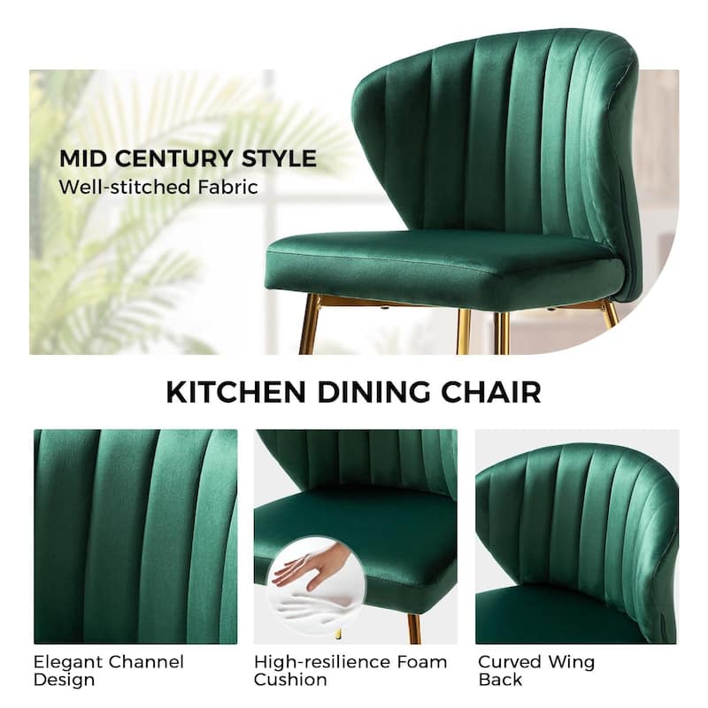 Aruna Accent Chair with Metal Legs 20''W X 19.5 ''D X 29''H by HULALA HOME