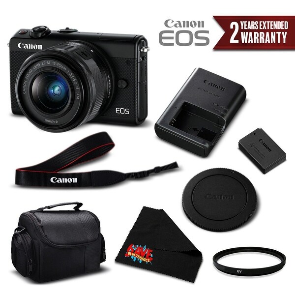 Canon EOS M100 Mirrorless Digital Camera +15-45mm Lens (Black). Opens flyout.