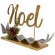 preview thumbnail 5 of 4, 11" Pine and Pine Cone "NOEL" Tabletop Christmas Decor