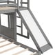 preview thumbnail 15 of 20, House Bunk Beds with Slide, Wood Twin Over Full Bunk Beds with Roof and Guard Rail for Kids, Toddlers