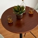 preview thumbnail 21 of 31, Glitzhome 39.5"H Modern Bistro Walnut Top Round Pub Bar Table