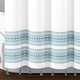 preview thumbnail 11 of 21, Lush Decor Breezy Chic Tassel Jacquard Eco-Friendly Recycled Cotton Shower Curtain Single