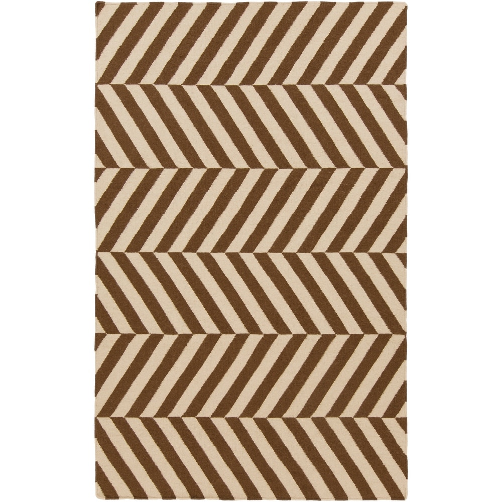 Flatweave Lugano Striped Wool Area Rug